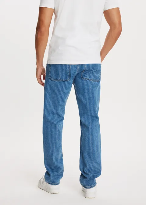 Bruno stripe straight jeans blauw (BLW.USM)
