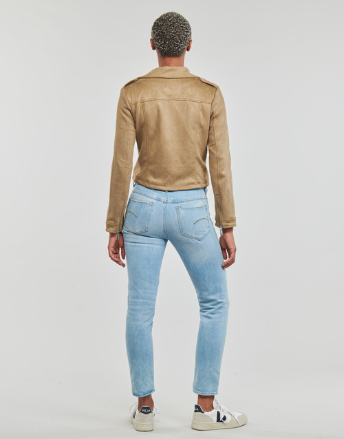 Only - ONLSCOOTIE FAUX SUEDE BIKER JACKET OTW - Beige