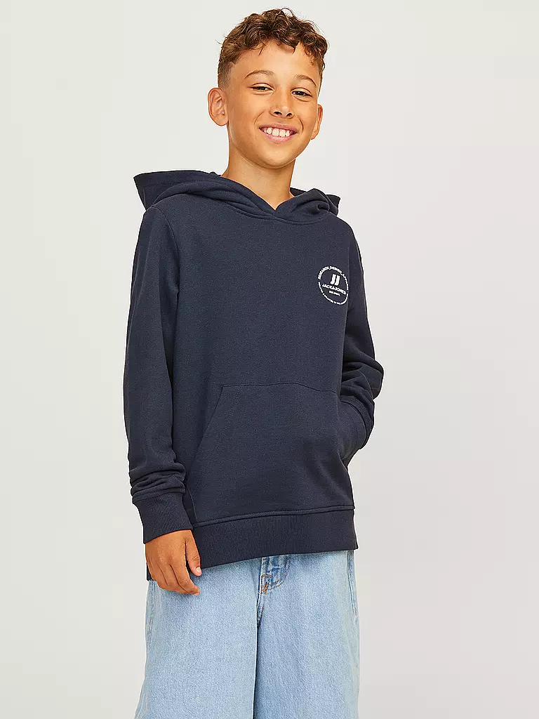 JACK & JONES Jungen Kapuzensweater - Hoodie JJESWIFT  dunkelblau