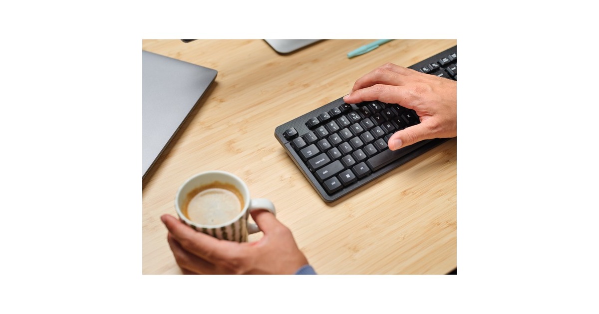 TrustOdy II Stille draadloze toetsenbord- en muisset, desktopset  (Zwart, US lay-out, Membraan, 800 dpi - 1.600 dpi)