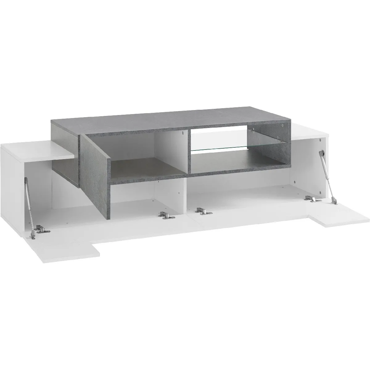 ALTER Meuble TV Blanc/Gris