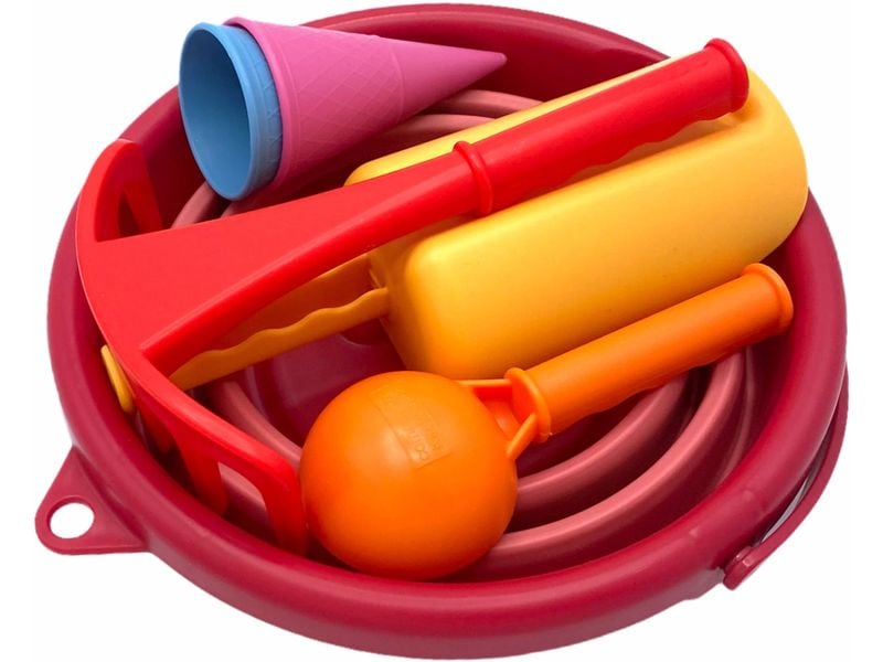 Schildkröt Funsports 7in1 Sand Toys Falteimer Set Rot Innovatives Sand-Spielset