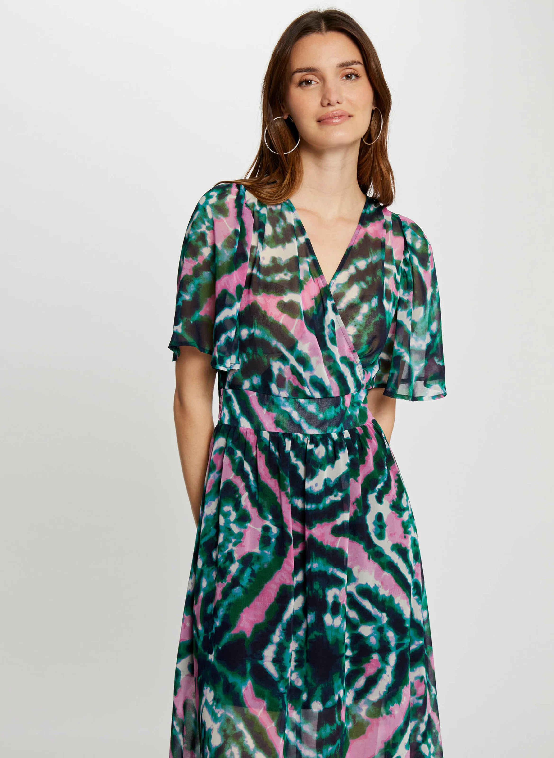 RDIAN.F - Robe longue fluide imprimée | Multicolore