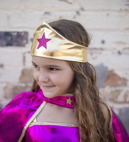 Great Pretenders Udklædning - Superhero Star - Magenta