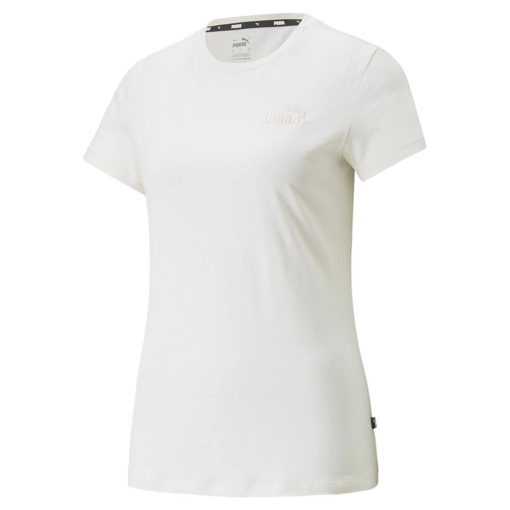 Puma T-shirt Écru Femme Puma Ess+ Embroid