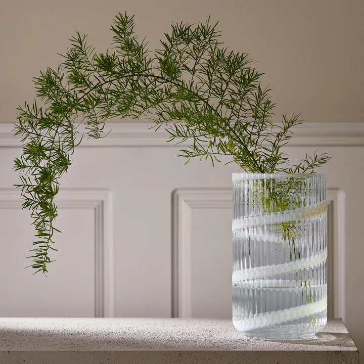 Lyngby Porcelæn - Glasvase H 38 cm, grün