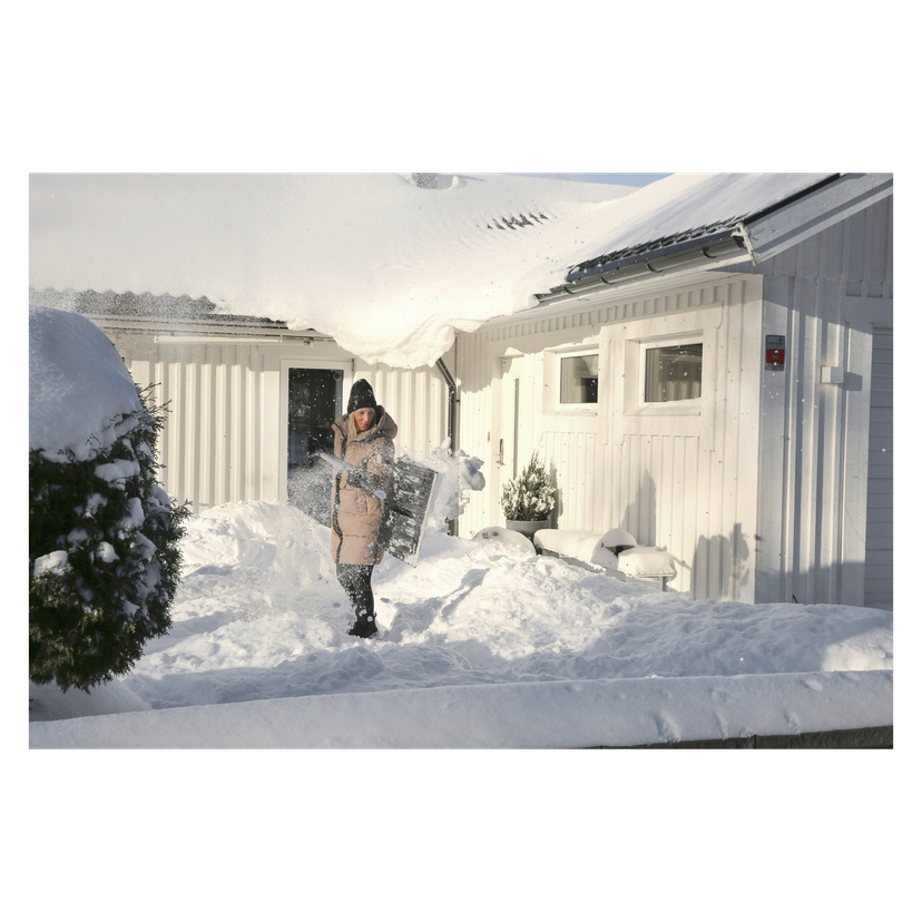 Snøskuffe med håndtak i aluminium 145 cm