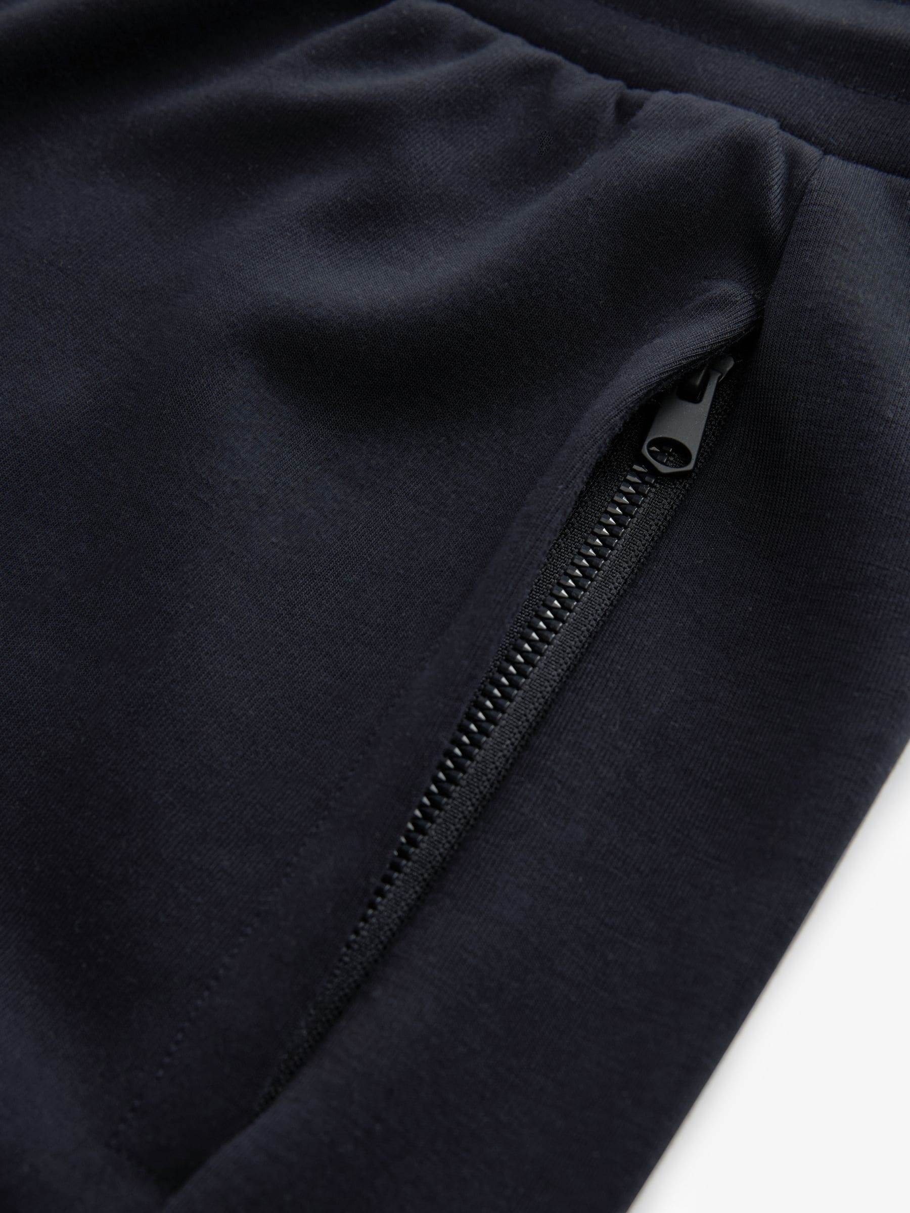 Donkerblauw - Jersey shorts met ritszakje