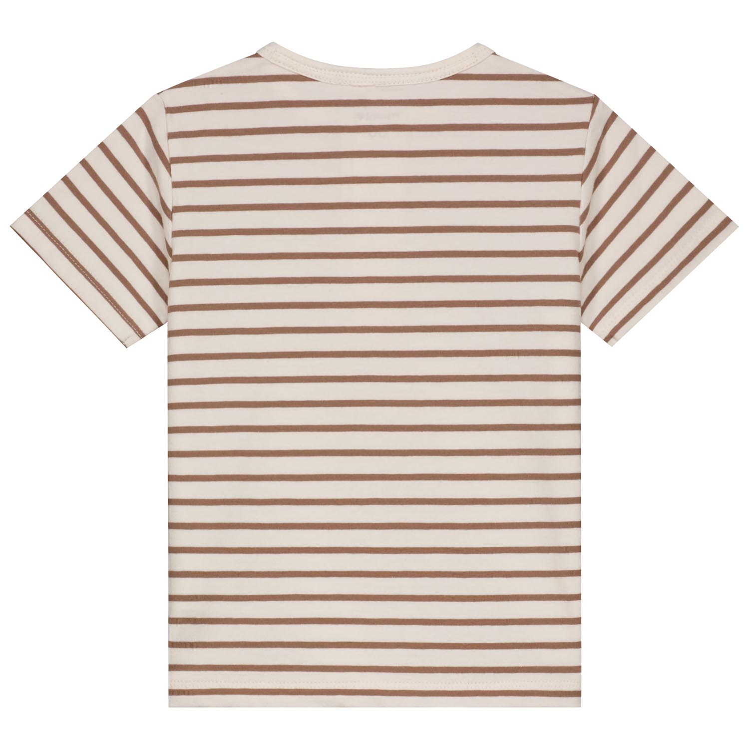 Prénatal peuter T-shirt korte mouwen strepen bruin