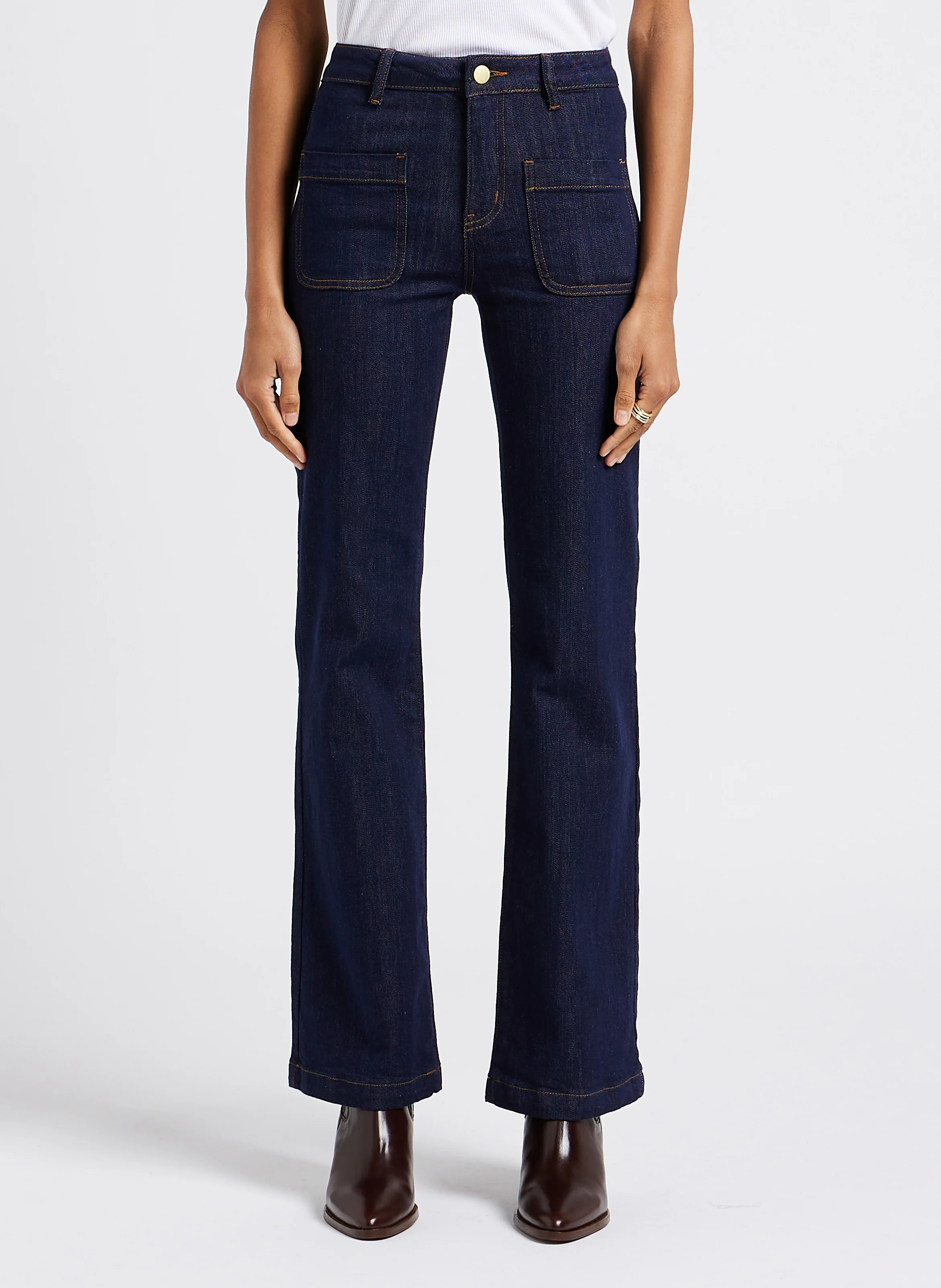 SONNY - Jean flare en coton mélangé| Bleu