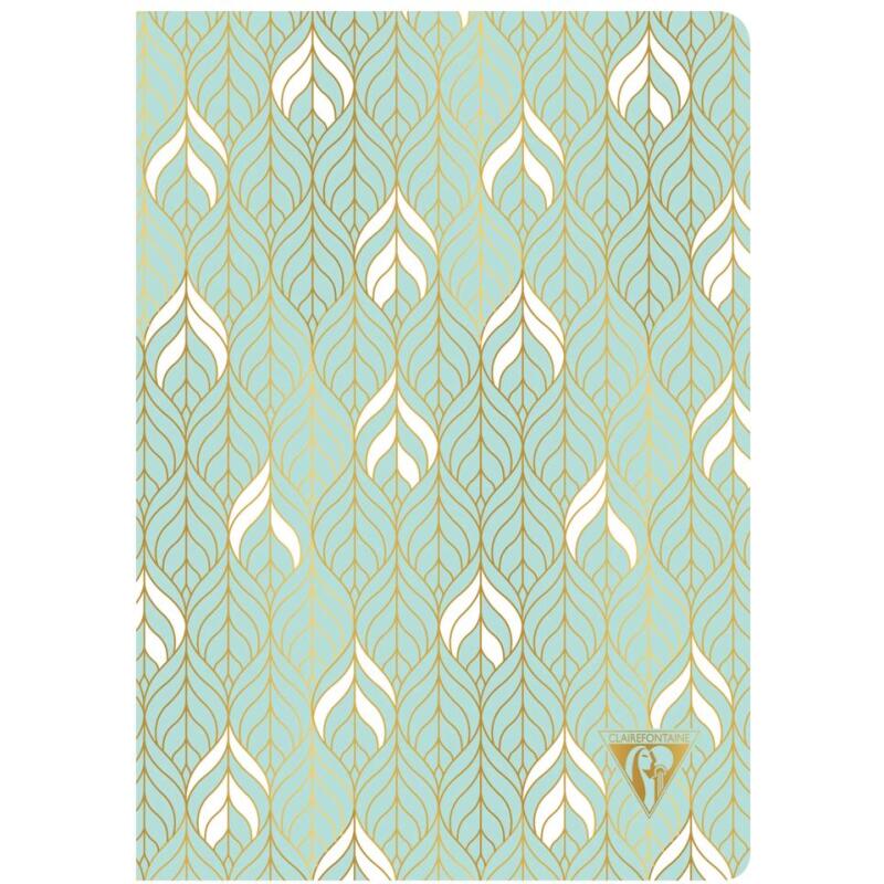 Carnet piqûre textile Neo Deco Collection Printemps-Été 14,8x21cm 96 pages ligné motifs assortis papier ivoire 90g - Assortis
