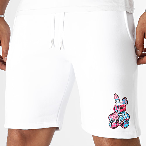 Short Jogging Lapin Graffiti Blanc