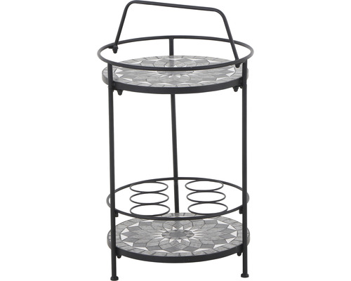 Siena Garden Como bijzettafel Ø 42 x 74 cm zwart