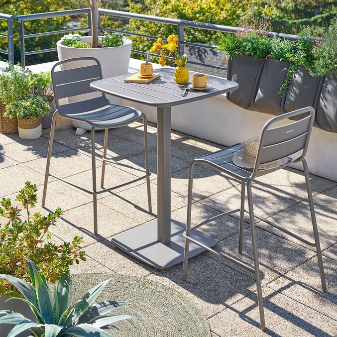 Table haute de jardin carrée ALEGORIA Café