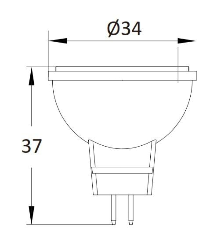 Flinders LED Spot MR11 lichtbron GU4 4,5W 12V 2700K niet dimbaar