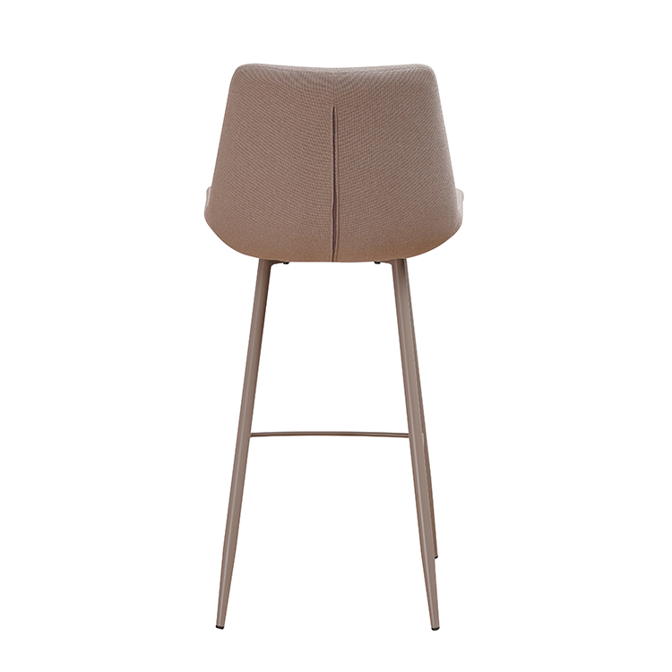Bronx71 Scandinavische barkruk Maud gerecyclede stof taupe 74 cm -