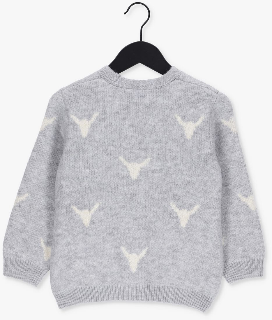 ALIX MINI grijze alix mini vest teens knitted bull cardigan
