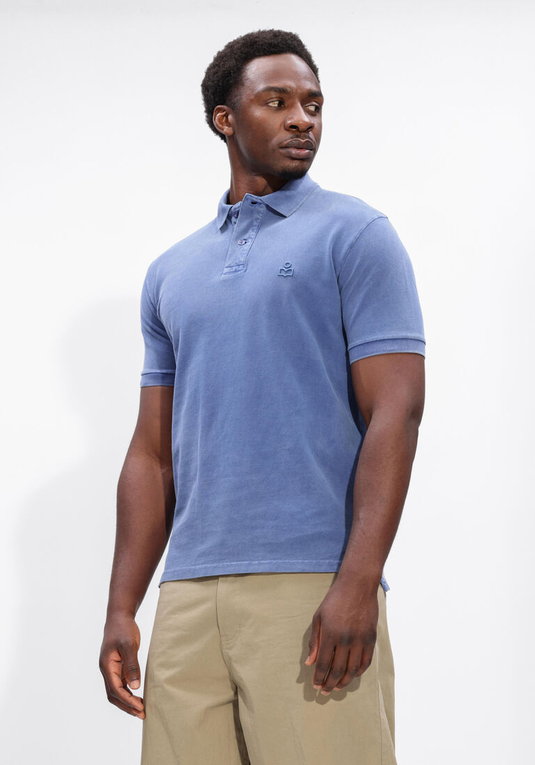 blauwe isabel marant polo afko plastron