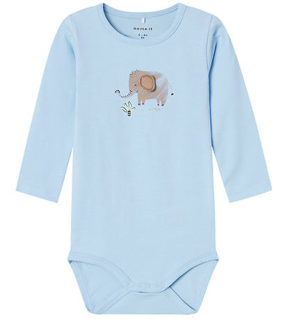 Name It Body L/æ - NbmHannon - Chambray Blue m. Elefant