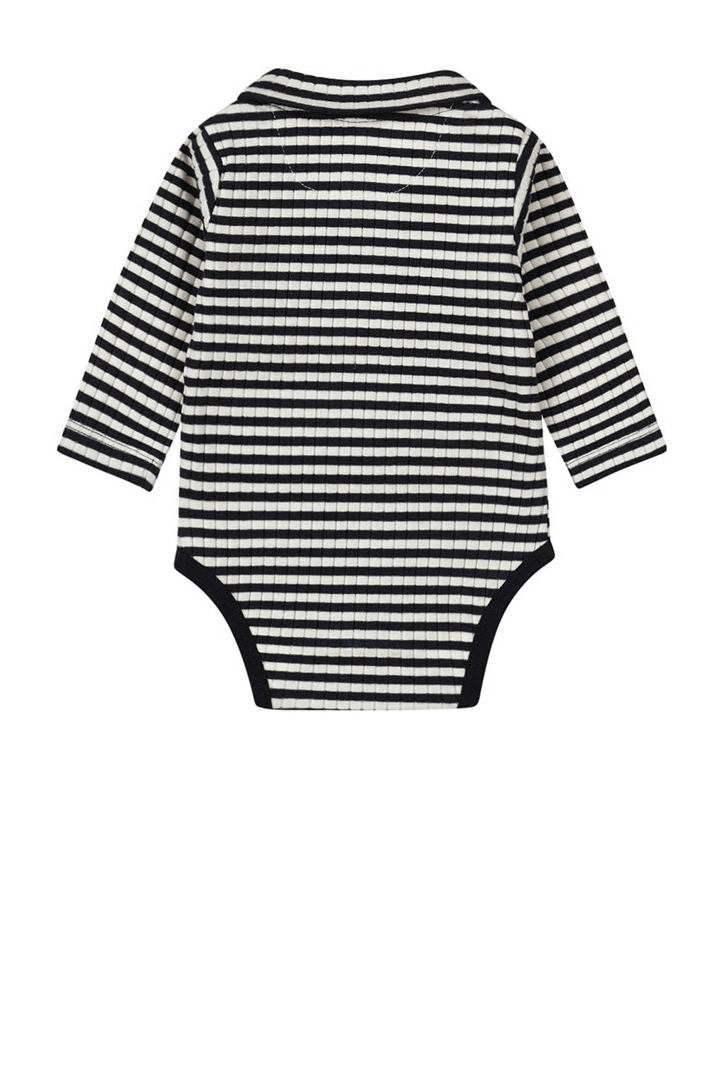Dirkje romper blauw/wit