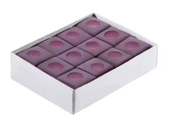 Lot de 12 Craies pour Billard 2cm Prune