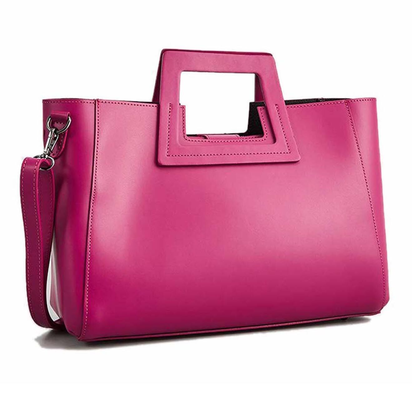 Maison Héritage Sac à main en Cuir Jane violet - 34x26x11.5 cm