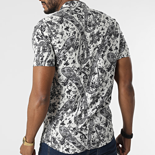 Chemise A Manches Courtes PP006 Blanc Bandana