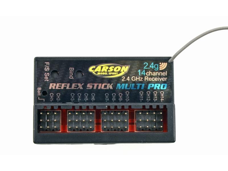 Carson Empfänger Reflex Stick Multi Pro 14-Kanal Kompakter 14-Kanal-Empfänger