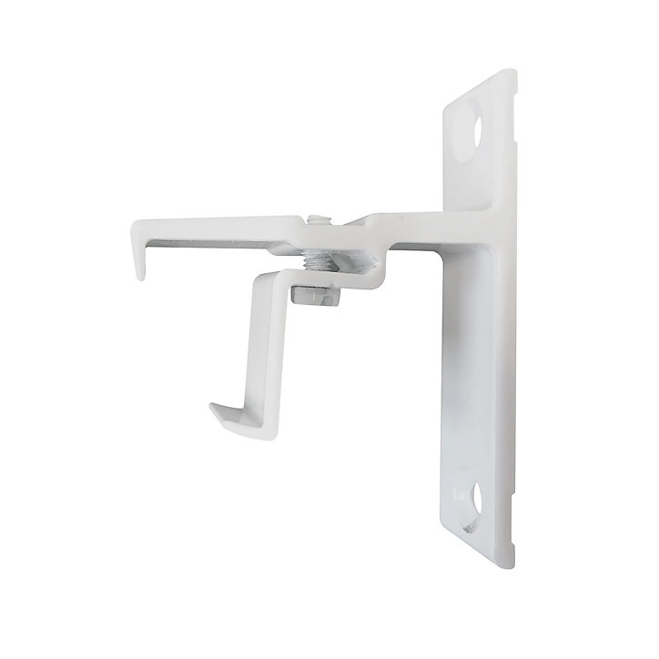 Support pour rail à rideaux 5x6cm blanc
