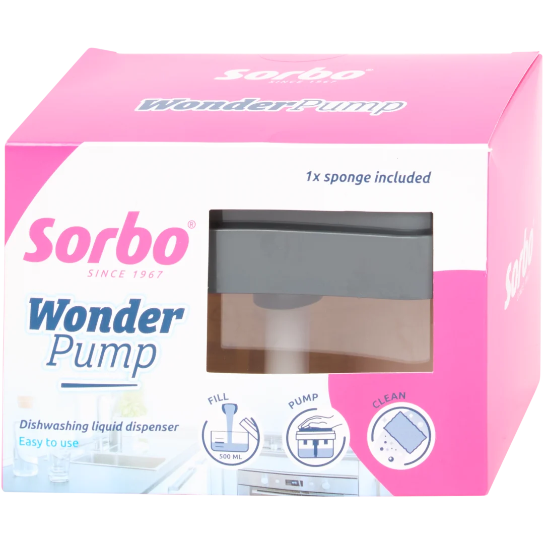 Sorbo afwasmiddeldispenser 10 x 10 x 15 cm