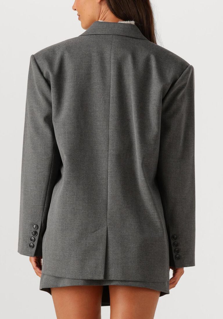 donkergrijze gestuz blazer gzpaula melange oz blazer