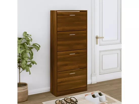 Armoire à chaussures Chêne marron 63x24x147cm Bois d'ingénierie