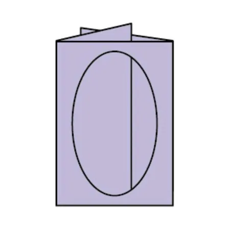Rössler Coloretti Passepartout-Karten, B6, oval, lavendel, 5 Stück