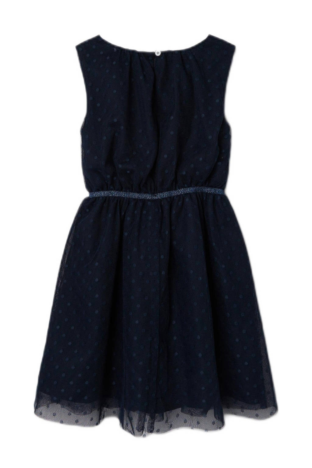 NAME IT semi-transparante jurk NKFVABOSS met all over print donkerblauw