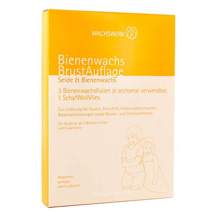Bienenwachs Brustauflage Schaf / Woll / Vl.Wachsw., 3 St