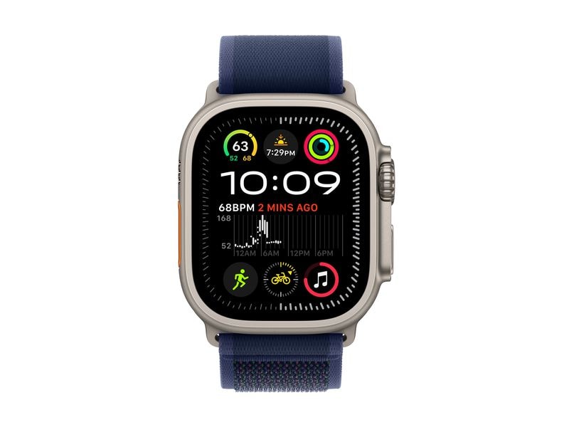 Apple Watch Ultra 2 Natural Titanium Trail Loop Blau M/L Die robusteste und leistungsfähigste Apple Watch.