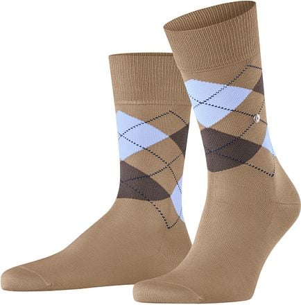 Burlington Manchester Sok Ruit Beige 4240 21088-4240 kopen