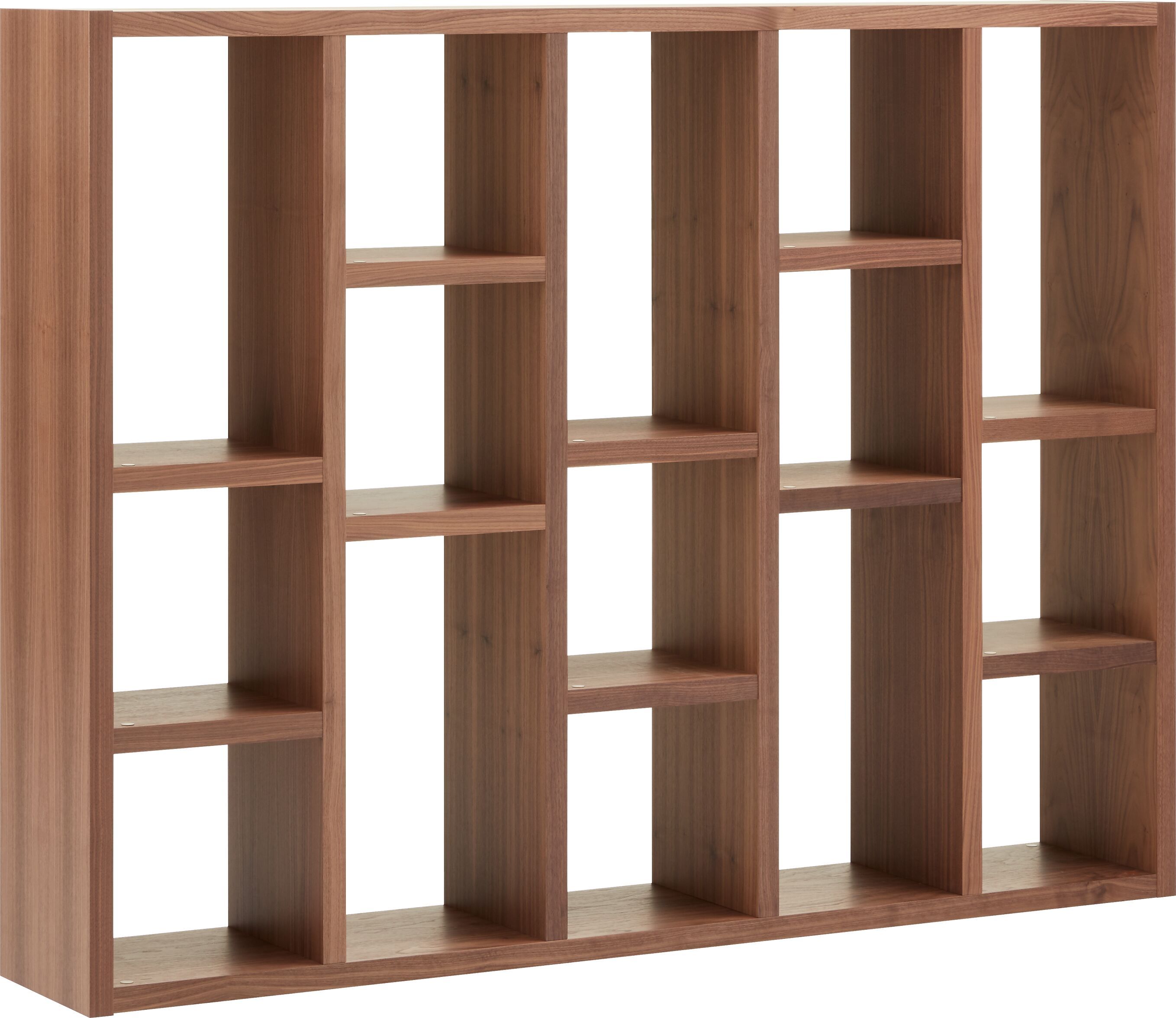 INDUS Regal - Nussbaum / B: 150.0 cm x T: 34.0 cm x H: 198.0 cm