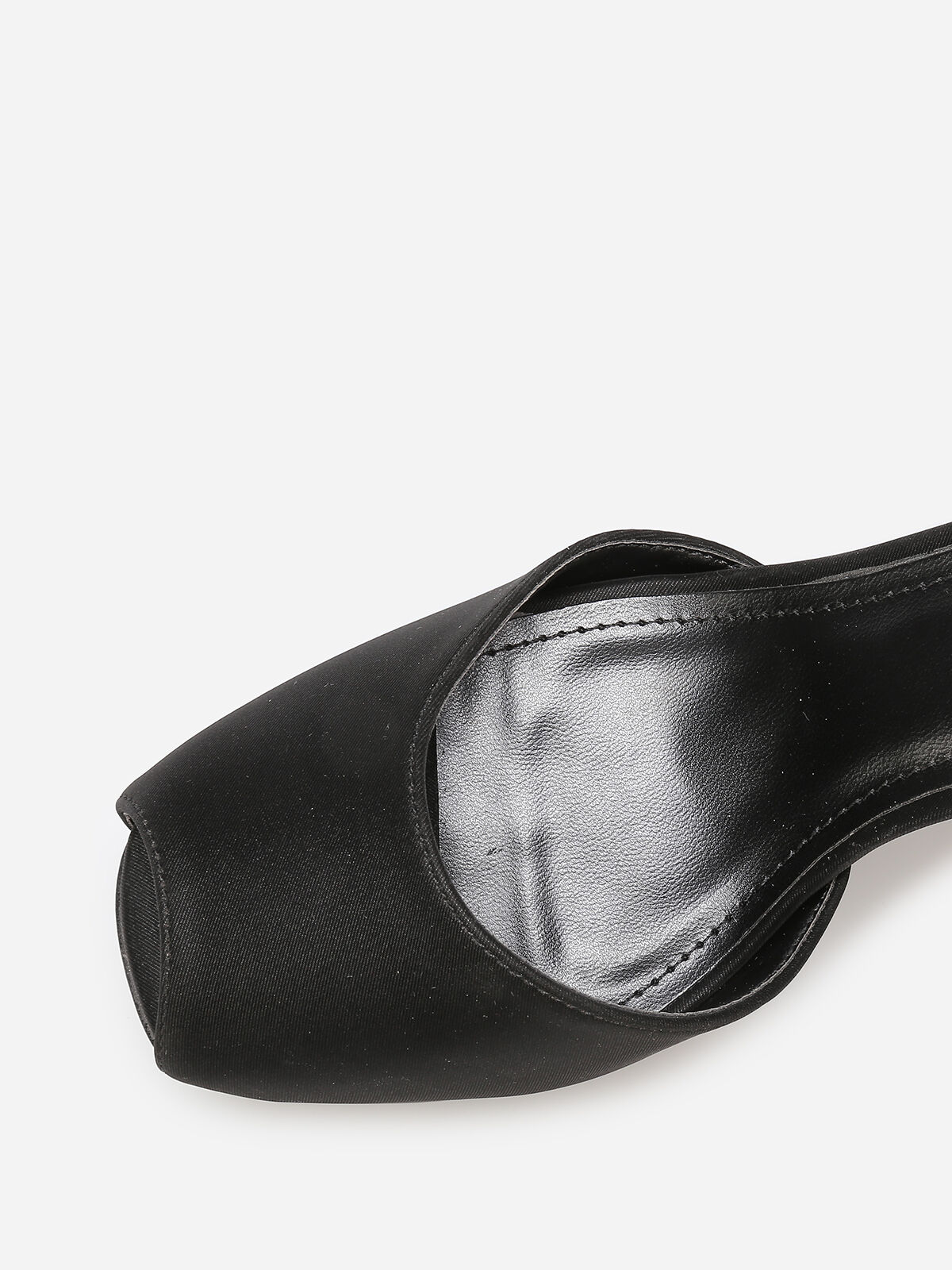 Escarpins peep toes à plateforme- Noir