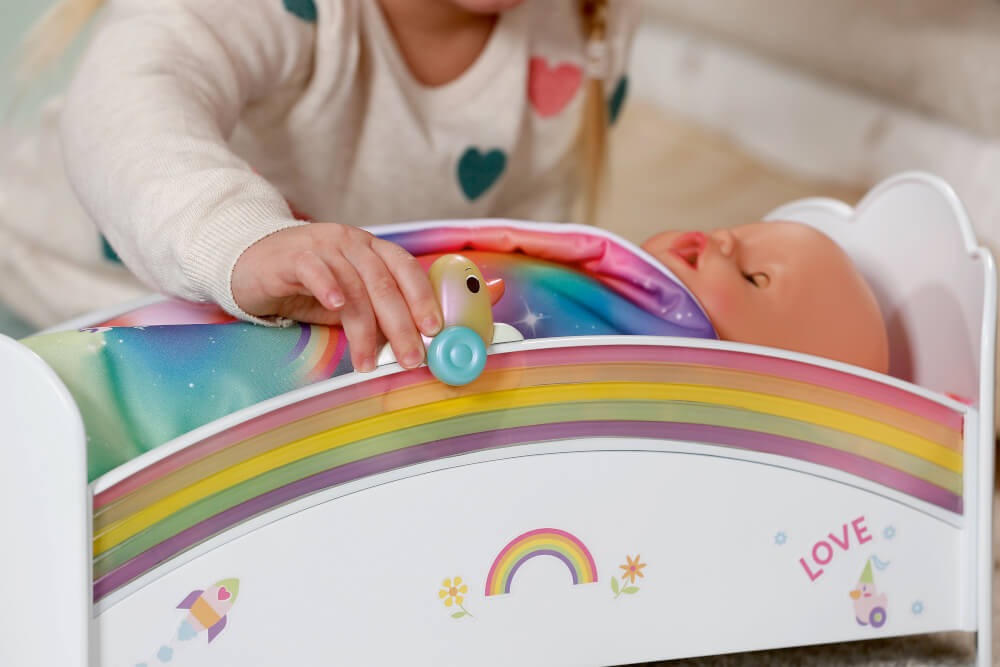 BABY born Regenbogen Bett