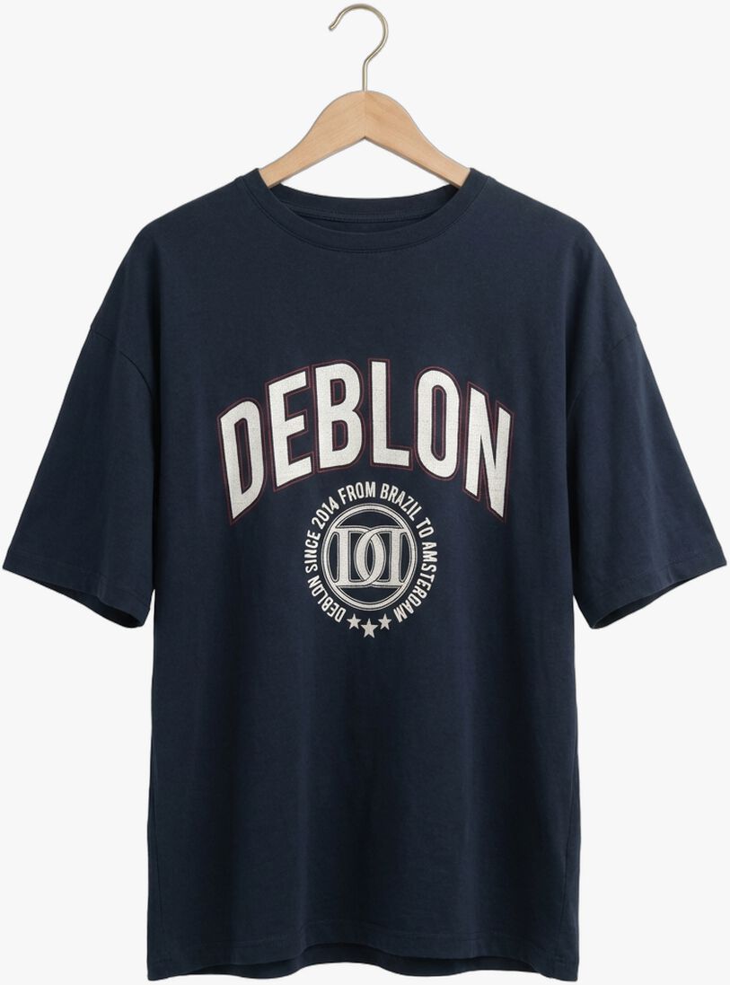 donkerblauwe deblon sports t-shirt luan tee