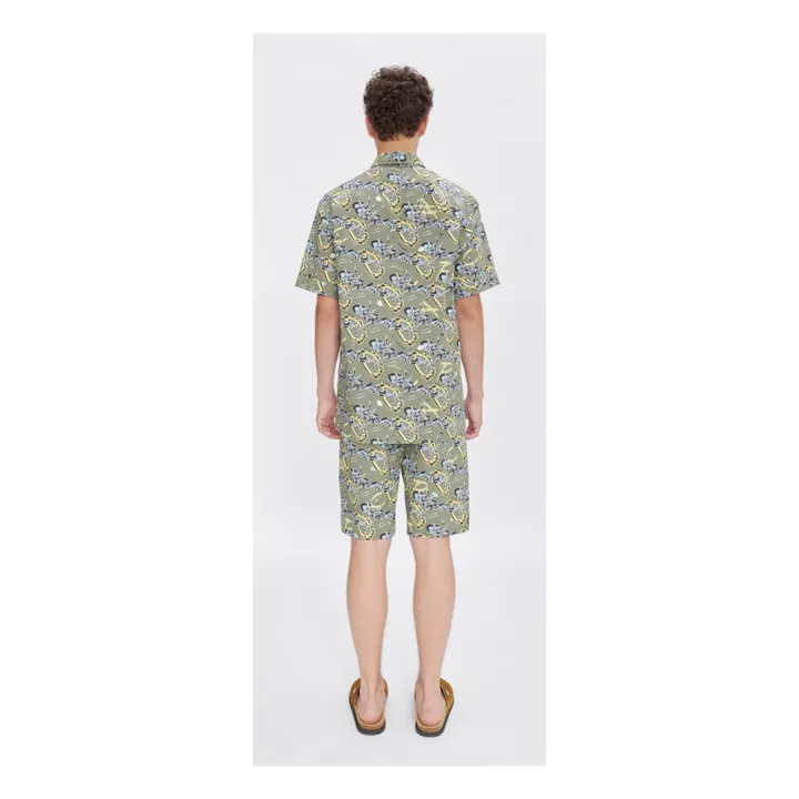A.P.C. Chemisette Ross Imprimée | Vert kaki