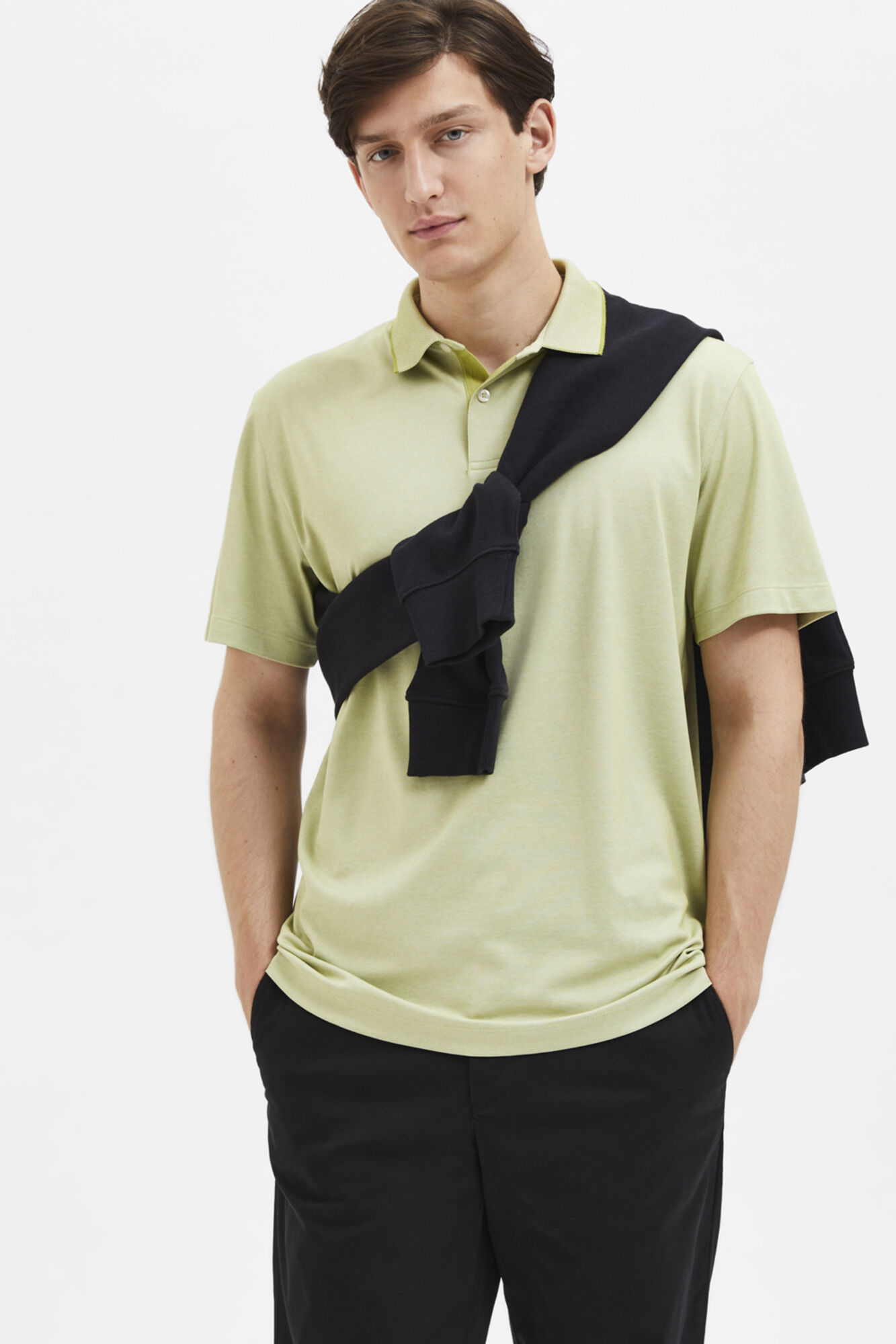 Camisa polo Coolmax em algodão orgânico - Verde