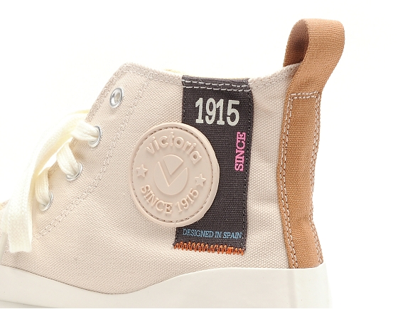 Victoria boots bottine femme 1061122 tribu doble lona  pieza beige
