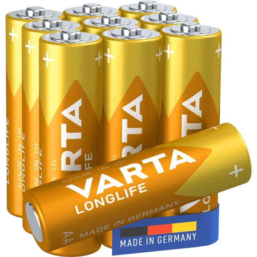 BATTERI VARTA AA LONGLIFE ALKALINE 10 STK