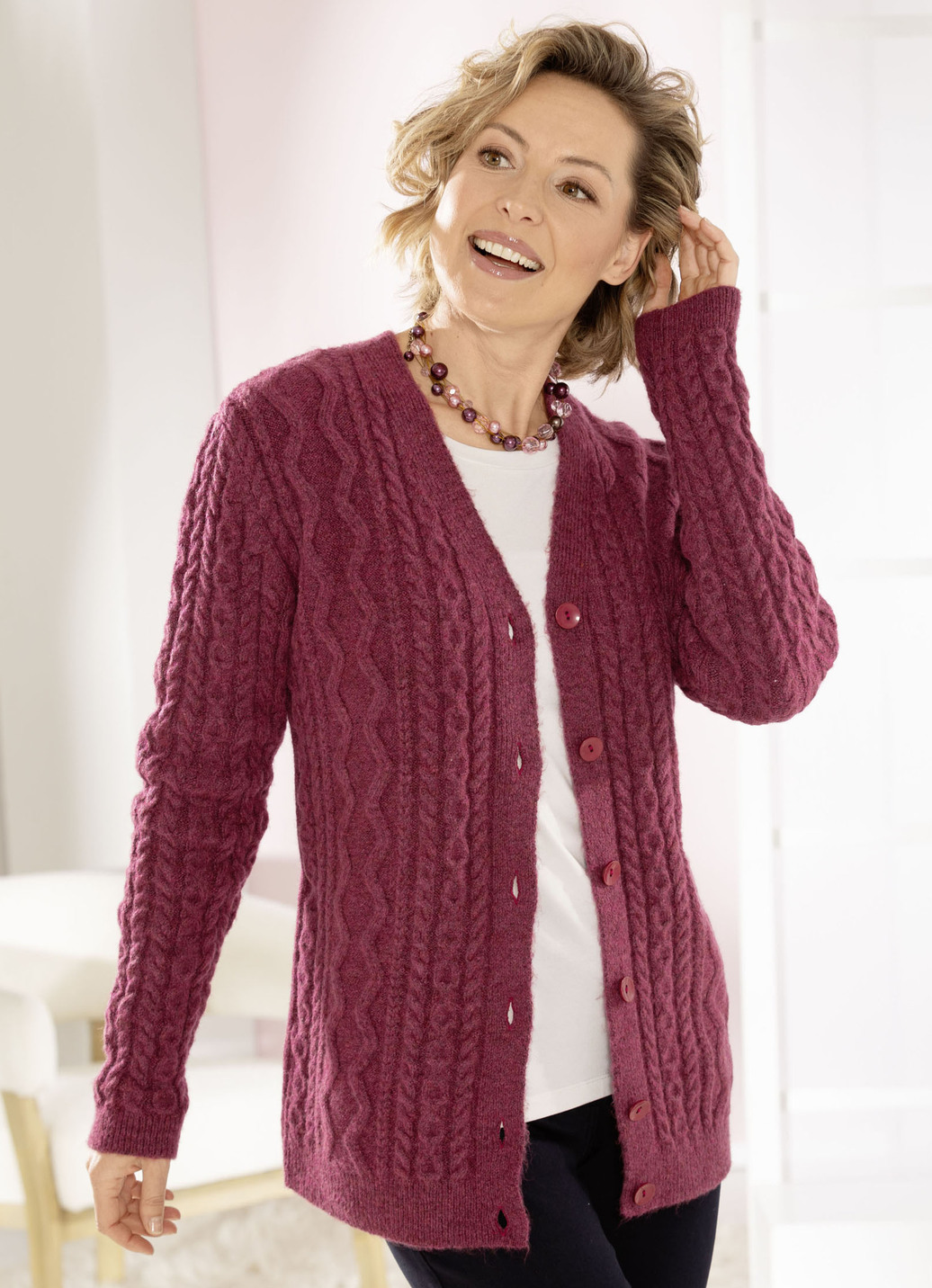Strickjacke in sehr flauschiger Qualität