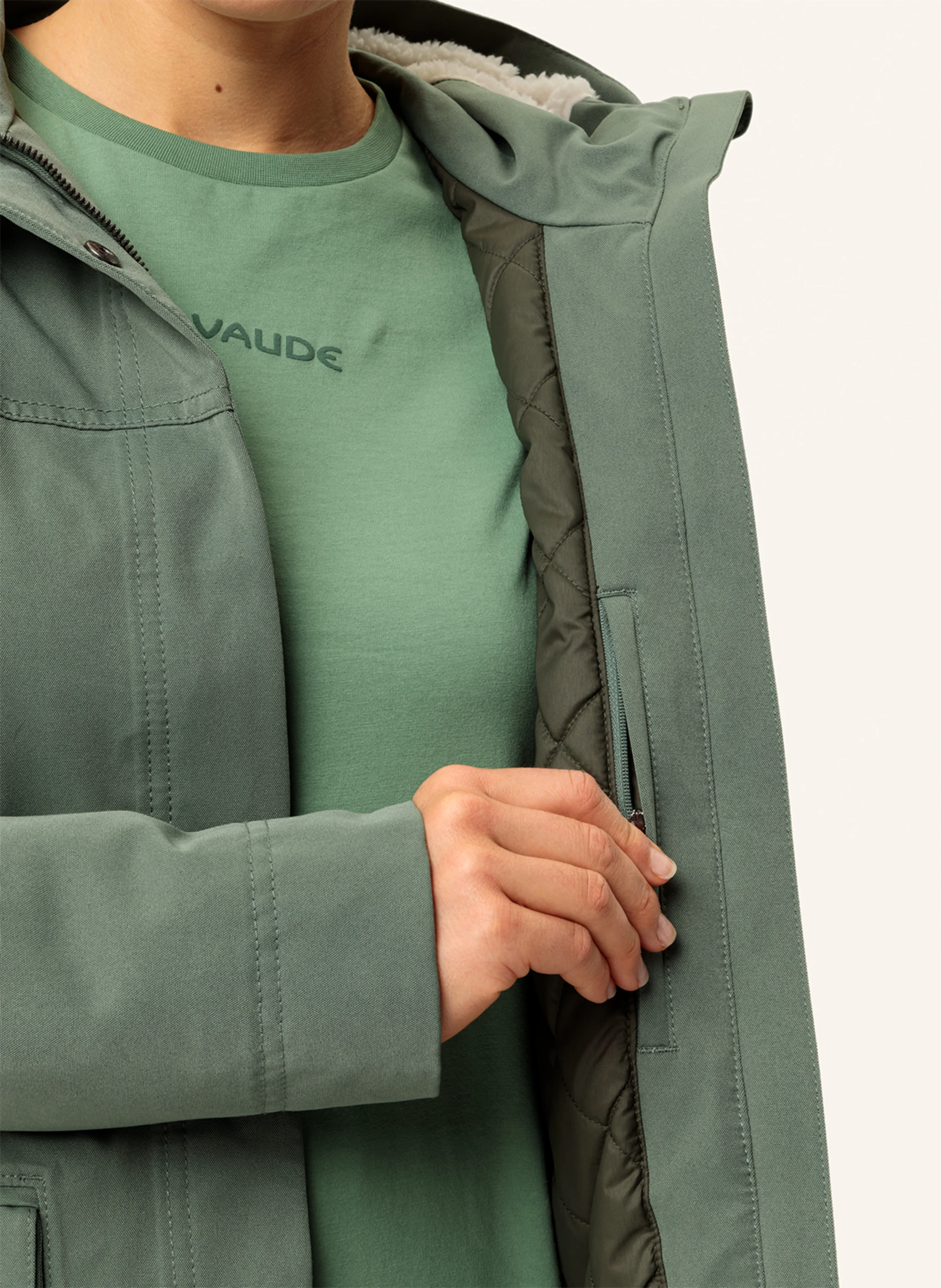 VAUDE Parka MANUKAU mit Teddyfell