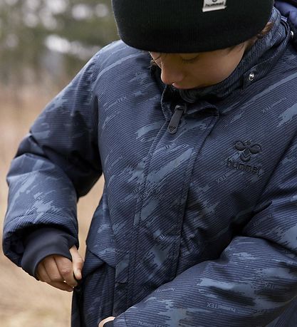 Hummel Winterjacke - hmlUrban - Black Iris m. Print