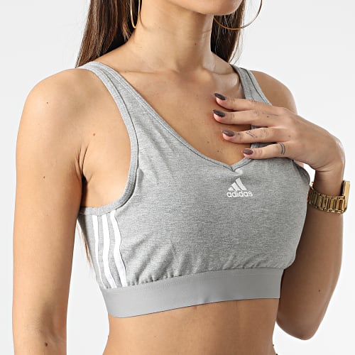 Brassière Femme 3 Stripes GS1357 Gris Chiné