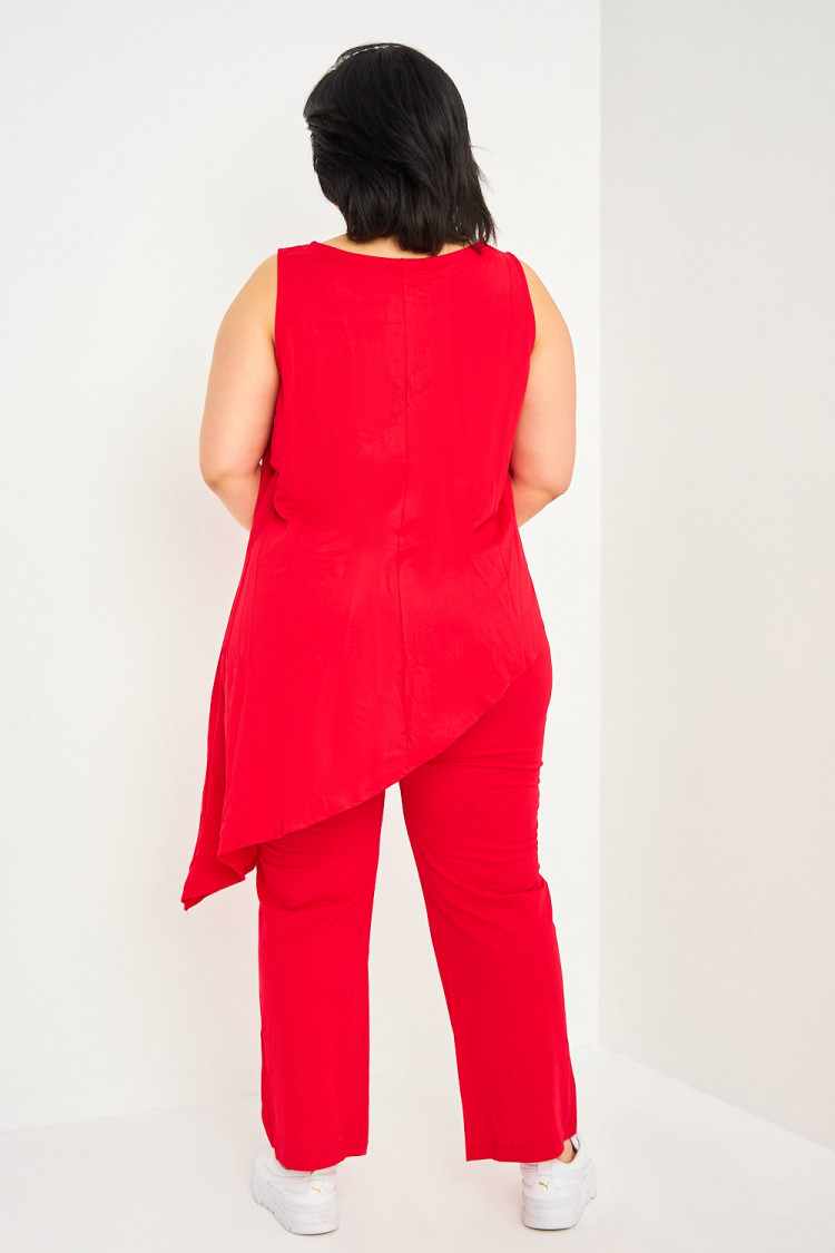 Ensemble rouge top + pantalon